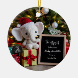 Adorno De Cerámica Invitación de embarazo de Navidades feriados festi