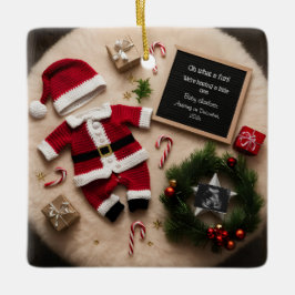 Adorno De Cerámica Invitación de embarazo Navidad única