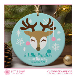 Adorno De Cerámica Invitación del embarazo Personalizable del bebé Fo