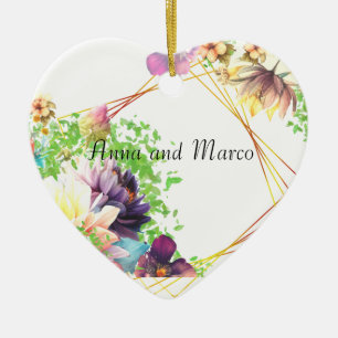 Adorno De Cerámica Invitación floral en boda