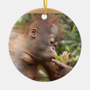 Adorno De Cerámica Invitaciones del día de fiesta del orangután