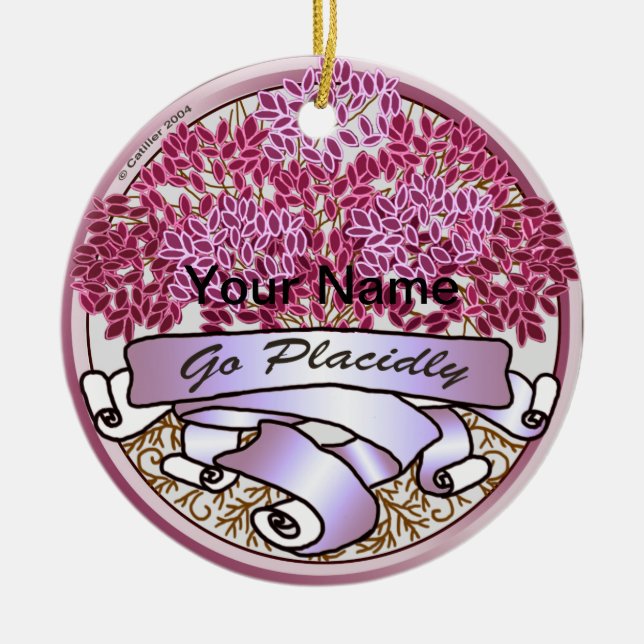 Adorno De Cerámica Ir de forma plácida (Frente)