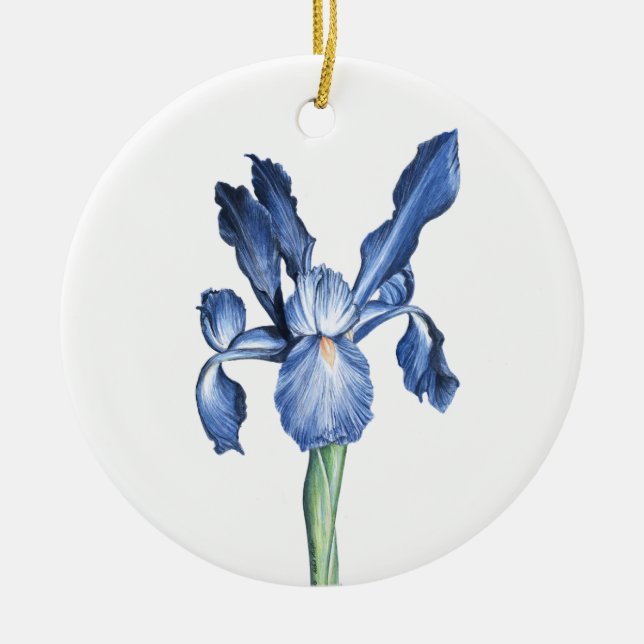 Adorno De Cerámica Iris holandés azul - (Frente)