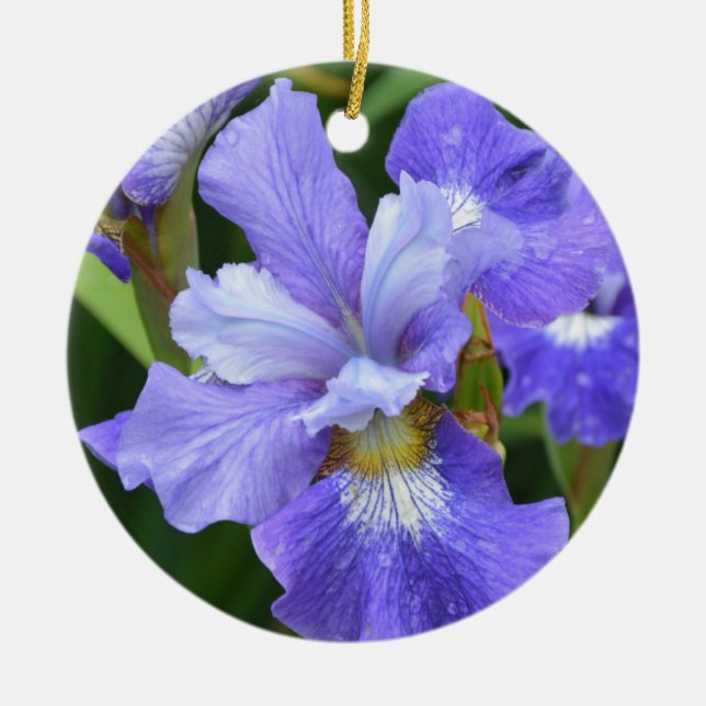 Adorno De Cerámica Iris morado (Frente)