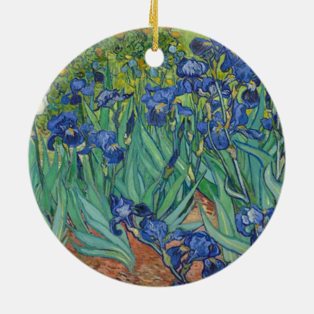 Adorno De Cerámica Irises de Vincent Van Gogh 1889 (Atrás)