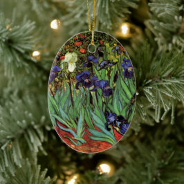 Adorno De Cerámica Irises de Vincent van Gogh, Arte de Jardín Vintage