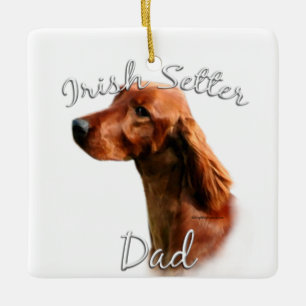 Adorno De Cerámica Irish Setter Dad 2