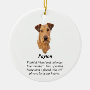 Adorno de cerámica Irish Terrier Rainbow Bridge