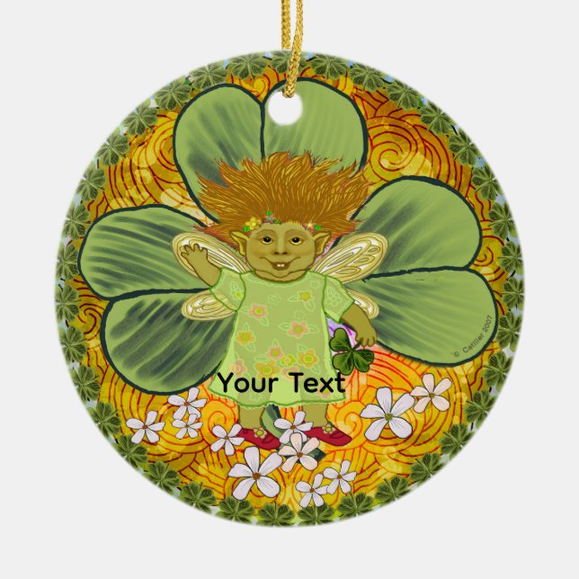 Adorno De Cerámica Irish Troll  (Frente)