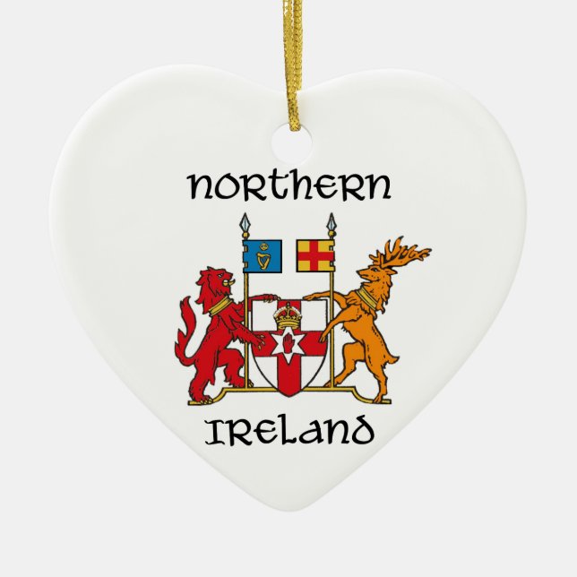 Adorno De Cerámica Irlanda del Norte - escudo de (Frente)