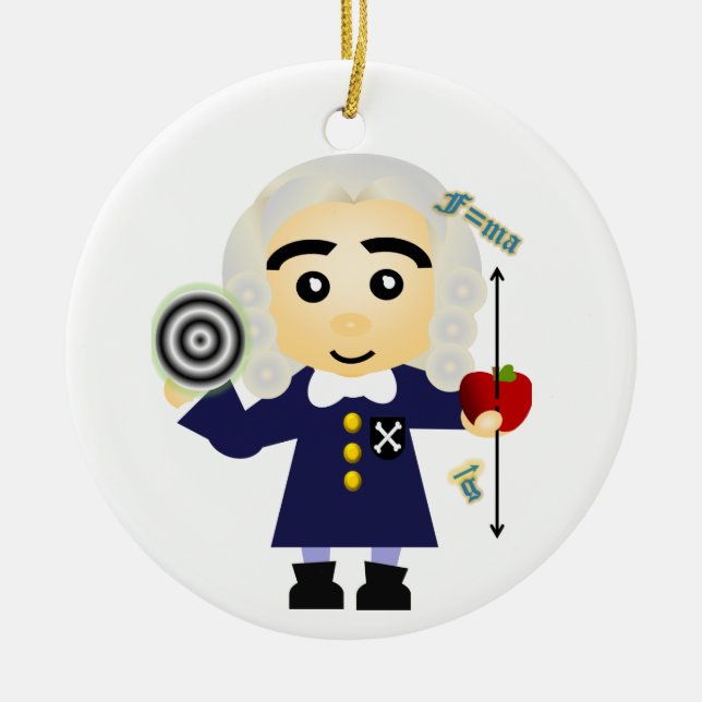 Adorno De Cerámica Isaac Newton (Frente)