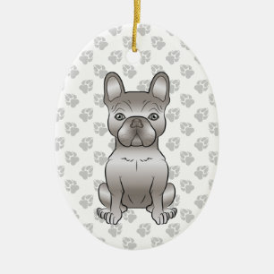 Adorno De Cerámica Isabella Bulldog francés / Perro cutáneo francés y