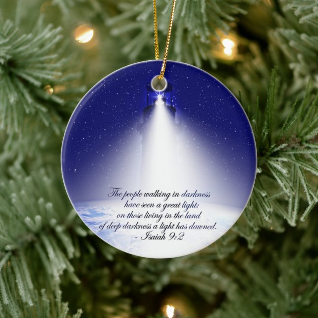 Adorno De Cerámica Isaiah 9:2 Navidades (Árbol)