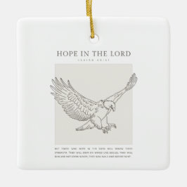 Adorno De Cerámica Isaías 40:31 Esperanza en el Señor