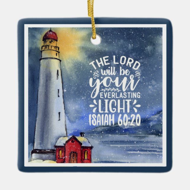 Adorno De Cerámica Isaías 60:20 Jehovah Será Tu Luz (Anverso)