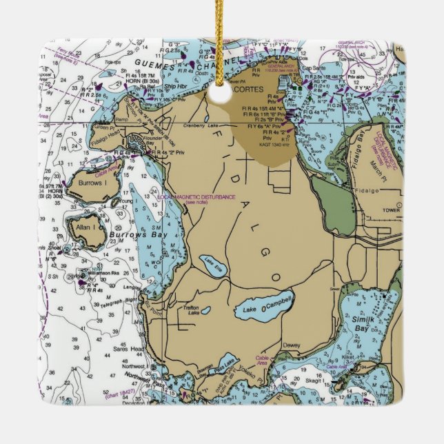 Adorno De Cerámica Isla Anacortes WA Fidalgo (Reverso)