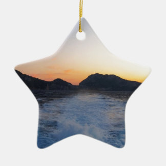 Adorno De Cerámica Isla Capri en la puesta del sol