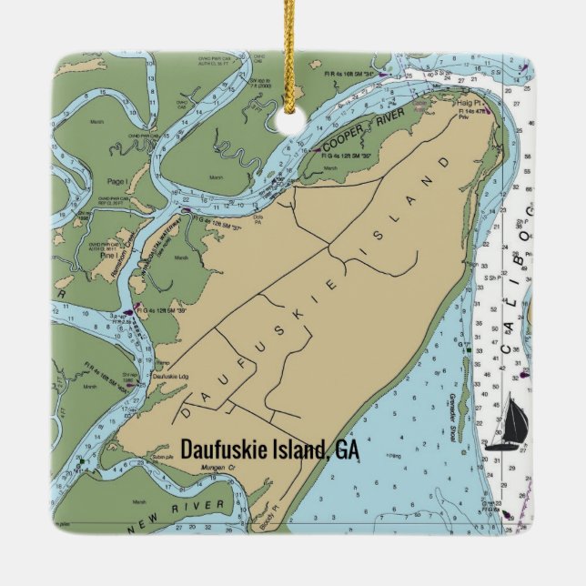 Adorno De Cerámica Isla Daufuskie Georgia (Reverso)