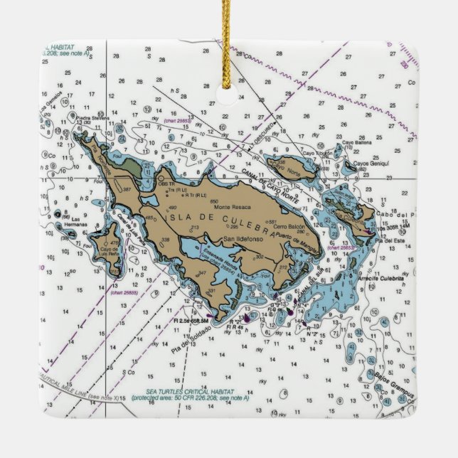 Adorno De Cerámica Isla De Culebra Puerto Rico (Reverso)