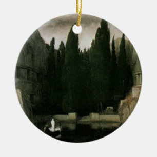 Adorno De Cerámica Isla de los Muertos por Arnold Bocklin, simbolismo