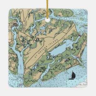 Adorno De Cerámica Isla de Santa Elena Carolina del Sur