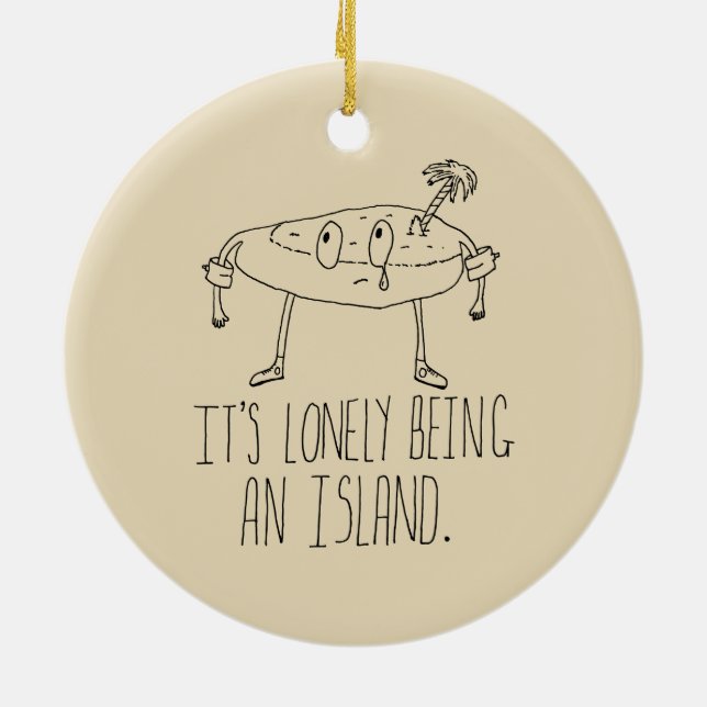 Adorno De Cerámica Isla del dibujo animado (Atrás)