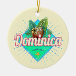 Adorno De Cerámica Isla Dominica Caribe Retro Vintage