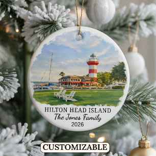 Adorno De Cerámica Isla Hilton Head personalizada, Carolina del Sur