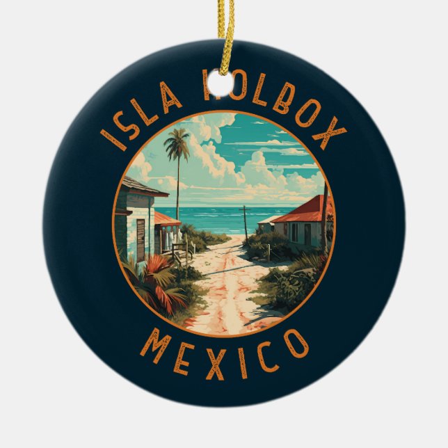 Adorno De Cerámica Isla Holbox México Viaje al arte (Frente)