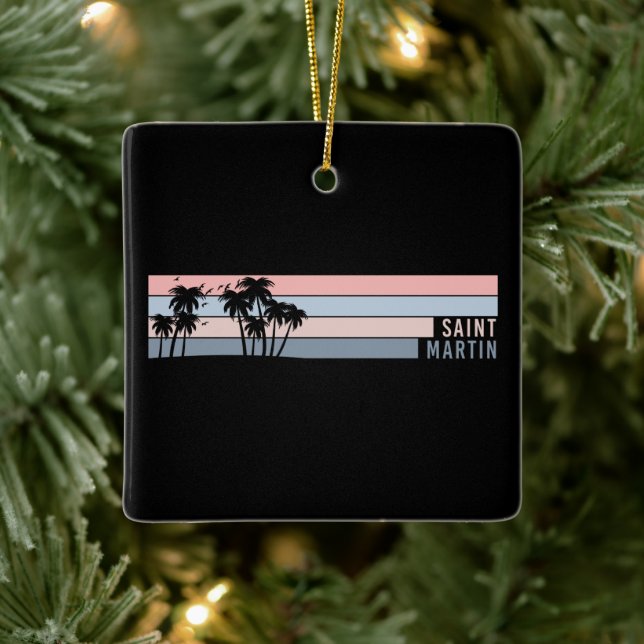 Adorno De Cerámica Isla Saint Martin St Maarten (Árbol)