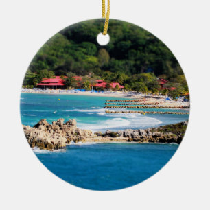 Adorno De Cerámica Isla Tranquila Paraíso Labadee Haití