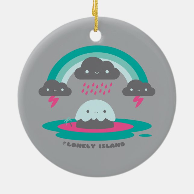 Adorno De Cerámica Isla triste 2 (Atrás)