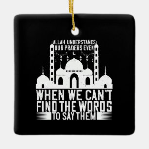 Adorno De Cerámica Islam - Alá Entiende Nuestras Oraciones