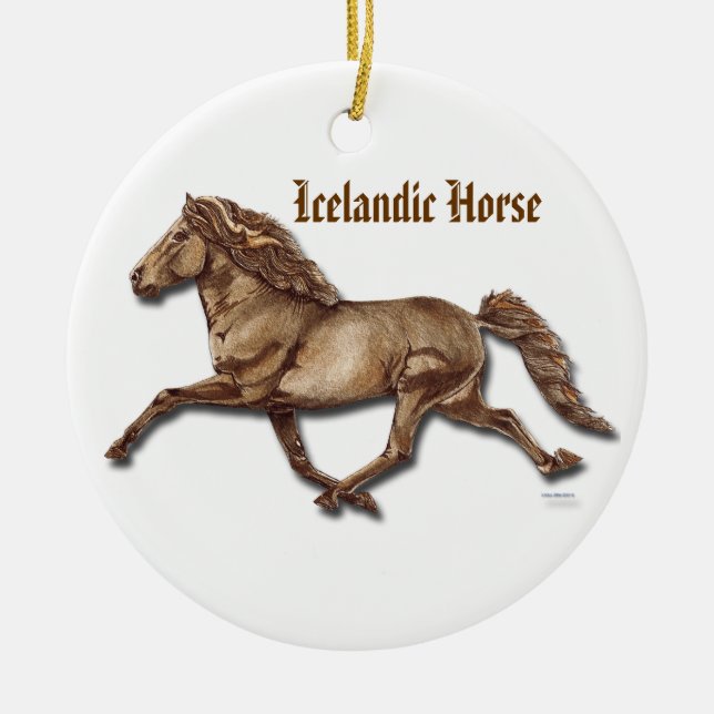 Adorno De Cerámica Islandés de bronce (Frente)