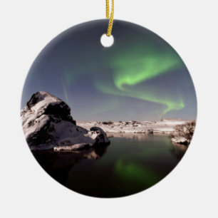 Adorno De Cerámica Islandia en Invierno