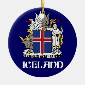 Adorno De Cerámica ISLANDIA - sello/emblema/blasón/escudo de