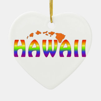 Adorno De Cerámica Islas naranjas Rainbow Hawaii