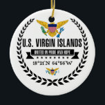 Adorno De Cerámica Islas Vírgenes de Estados Unidos<br><div class="desc">Islas Vírgenes de Estados Unidos</div>