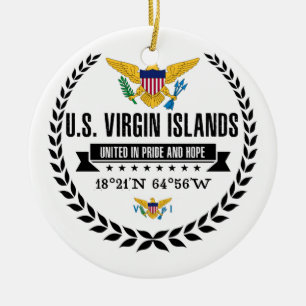 Adorno De Cerámica Islas Vírgenes de Estados Unidos