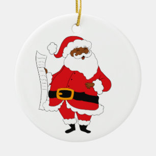 Adorno De Cerámica Issa Black Santa