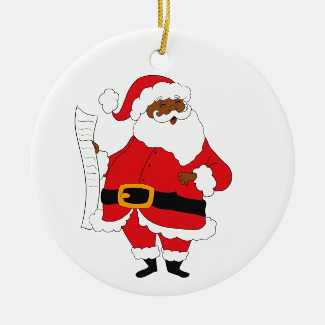 Adorno De Cerámica Issa Black Santa (Frente)