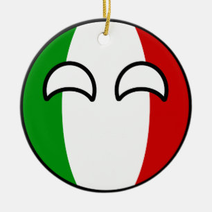 Adorno De Cerámica Italia Geeky que tiende divertida Countryball