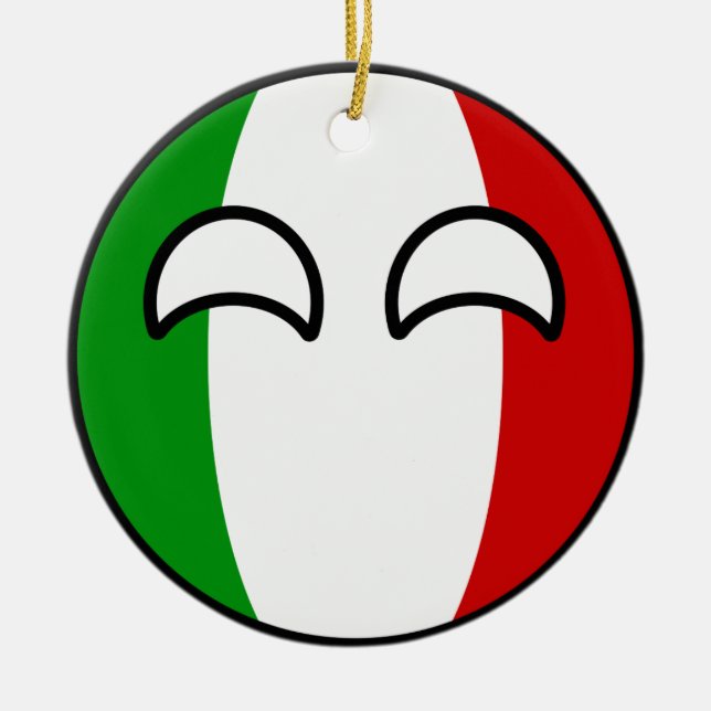 Adorno De Cerámica Italia Geeky que tiende divertida Countryball (Frente)