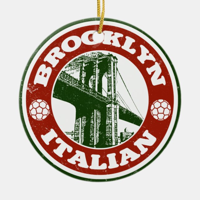 Adorno De Cerámica Italianos de Brooklyn Nueva York (Frente)