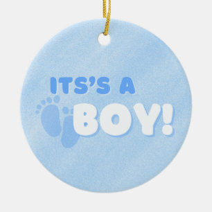 Adorno De Cerámica It's a Boy! Pegatina de Revelación de Género