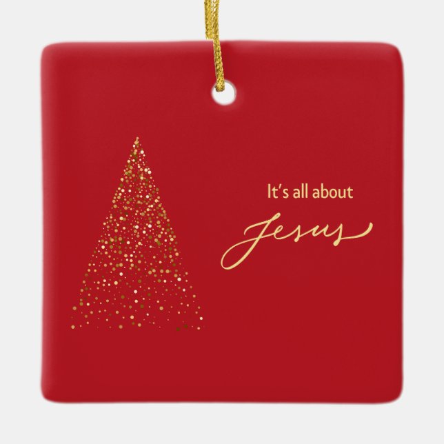 Adorno De Cerámica  It's All About Jesus Square (Anverso)