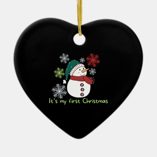 Adorno De Cerámica It's my first Christmas (Frente)