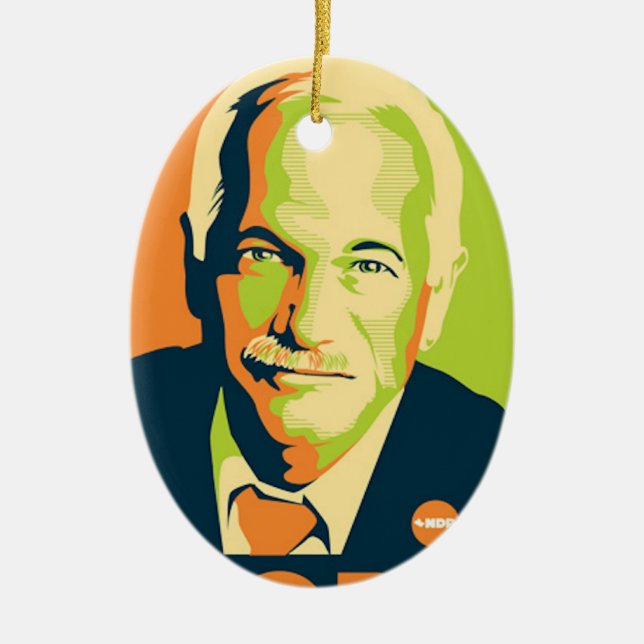 Adorno De Cerámica Jack Layton Ornamen conmemorativo (Frente)
