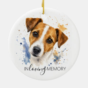 Adorno De Cerámica Jack Russell mascota perro memorial Navidad