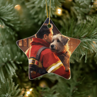 Adorno De Cerámica Jack Russell Terrier Bombero, Cachorro, Amante de 